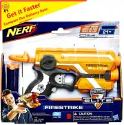 Nerf Elite Firestrike Blaster Gun with 3 x Foam Darts by Hasbro NEW