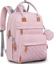 BYVCUI Diaper Bag Backpack, Travel Tote with Changing Pad, Pacifier Case & Stroller Straps, Baby Essentials Multifunction Large Capacity Waterproof Nappy Bags for Mom/Dad