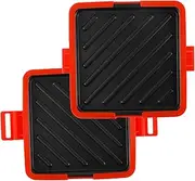 Microwave Toastie Sandwich Maker Breakfast Sandwich Maker Wireless Silicone Microwavable Cookware Non Stick Plate Rapid Heating Sandwich Toaster for Cooking Delicious Crispy Sandwiches (Red)
