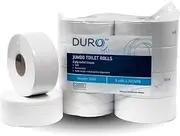 2 Ply Duro Jumbo Toilet Paper Roll 300 metre - Pack of 8 - White - Long Lasting Caprice Jumbo Toilet Paper Roll