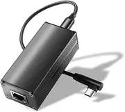 Revotech PoE to USB C Adapter Converter, Convert POE to Type-C output with Ethernet, 5V/3A and 9V/2.5A adaptive output, IEEE802.3af/at, Wired Broadband and PD Charging for Phone/Tablet (PD2CAT)