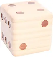 WOONEKY 1pc Large Wooden Dice Lightweight Game Dice Toy for Parties Home School Bar and Ktv Design for Easy Reading and Fun Play