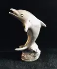 Pewter DOLPHIN Sea Shell Fish Ocean Miami Florida Silver Metal Figurine Statue D