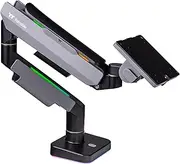 Thermaltake Gaming Gas Spring Single RGB Monitor Arm (Fits 17"- 49"), GEA-MSR-SMSBLK-01
