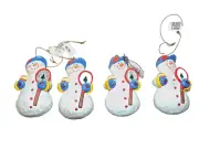 Christmas Snowmen Tennis Players Ornaments Set of 4 #B NWT