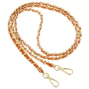 47" Purse Chain Strap, DIY Bag Chain Strap Replacement, Light Red&Gold