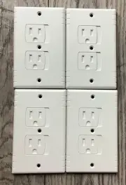 Electric Outlet Covers Baby Safety Self Closing Wall Socket Plugs Plate (4PACK)