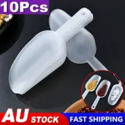 10Pcs Ice Shovel Multifunctional Frosted Plastic Ice Scoop Food Measuring Scoop