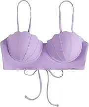 [ENJYOP] Bikini Swimsuit Women Light Support Mermaid Seashell Bra Bathing Suits