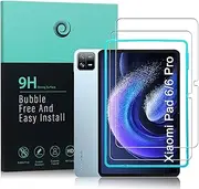 IBYWIND Screen Protector For Xiaomi Pad 6/Xiaomi Pad 6 Pro 11"(Not For Xiaomi Pad 5/Xiaomi Pad 5 Pro),with 2Pcs Tempered Glass,[Fingerprint Reader,Easy to install]