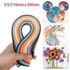 3/5/7/10mm Creative DIY Decro Quilling Paper Origami Tool Solid Color Handmade