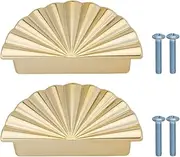 [OTOTEC] 2Pcs Cabinet Handles 2.52 inch Alloy Handles Replacement Part 64mm Cup Handle Drawer Handles Suitable for Dresser Furniture Cabinet Kitchen Door, Gold