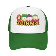 Redkid Custom South Park Logo Baseball Cap for Men Women Breathable Anime Cartoon Trucker Hat Outdoor Green