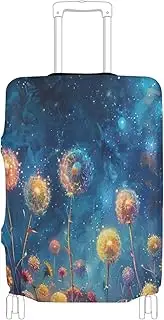 [Joisal] Cute Cats Flowers Suitcase Protector Cover Elastic Suitcase Identifiers Unique, Luggage Accessories for Travel, Dandelions Colorful, L 26-28 in