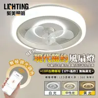 在飛比找PChome24h購物優惠-（聚美照明）80W 3-5坪風扇燈 APP智能無極遙控 LE