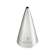 Mondo Stainless Steel #2 Round Piping Tip Icing Cake Decorating Nozzle Silver