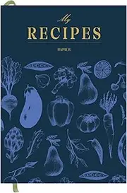 Papier Recipe Journal - Harvest, Navy, 153mm x 215mm, Hardback | Preserve Family Traditions | Silk Finish | Well Organised and Durable | Space for Cooking Hints & Tips