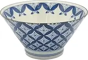 Mino Yaki 132-1208 Ramen Rice Bowl, Warp Type, Microwave, Dishwasher Safe, Tableware, Flower Cloisonne, Approx. 6.3 inches (16 cm), Made in Japan