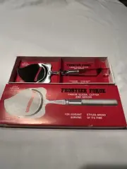 Vintage Frontier Forge Cheese Slicer Stainless Steel with Lucite Handle & Box