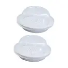 2 Pieces Microwave Steamers Steam Racks Heating Bun Steamers Food Steamers