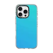 iPhone 16 Pro Clear Case MagSafe Compatible Trendy Minimalist Blue Sky Teal Gradient Ombre