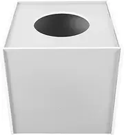 Kichvoe Lucky Square Box Raffle Ball Game Box Donation Box Raffle Ticket Container Plastic Suggestion Storage Case for Business Annual Meeting 12cm Hole White