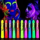 10 Color Glow in The Dark Face Paint,UV and Black Light Neon Face and Body