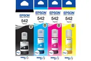 Epson 542 Black/Cyan/Magenta/Yellow Eco Tank Ink Pigment DuraBrite Genuine