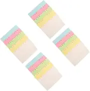 SHINEOFI 4sets Wide Ruled Loose Leaf Paper A5 Size Planner Refills 6 Hole Punched Paper 100sheets*4