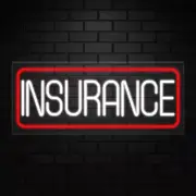 Insurance Sign for Business Displays | LED Flex Neon | 32"W x 13"H x 1"D