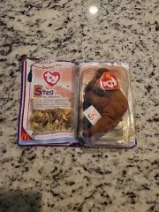 RARE Steg The Stegosaurus beanie baby mcdonalds 1994 tag error