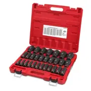 Milwaukee 1/2" Drive 29 Piece Metric Deep 6 Point Impact Socket Set 49667015