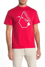Volcom Surf Men's M Medium Red Hanalei Kauai Hawaii Short Sleeve Tee T-Shirt