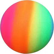 Kisangel Thickened PVC Rainbow Bounce Play Balls for Colorful Flapping Balls for Indoor and Outdoor Playground Activities for Developing Catching Skills and Fun Games
