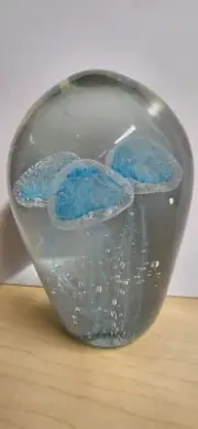 M Design Art 7" Huge Unique Jellyfishs 3 heads Sculpture Turquoise - Quality one