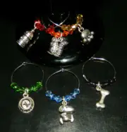 Dog Lover Wine Glass Charms Set of 6 Mans Best Friend Drink Markers NEW