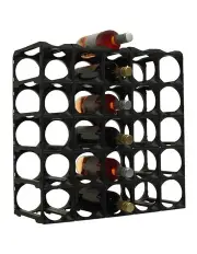 [Stakrax] 30 Piece Wine Bottle Storage Rack Organiser in Black