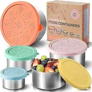 [Everusely] Stainless Steel Food Containers With Lids - Leakproof, Stackable Lunch and Snack Containers