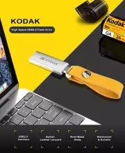 KODAK K122 USB Flash Drive USB Drive Memory Stick 32GB 64GB 128GB w/leather band