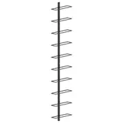 Wall-mounted Wine Rack for 10 Bottles Black Metal vidaXL
