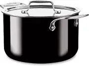 All-Clad Fusiontec Natural Ceramic Pot Lid 7 qt ￼Black; made in Germany