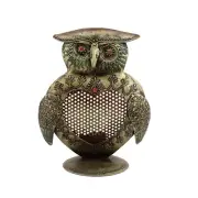 Decorative Wrought Iron Owl Design Tea Light Candle Holder For Home/Office