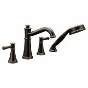 MOEN Belfield T9024ORB Two-Handle Deck Mounted Roman Tub Faucet and Hand Shower