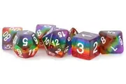 Polyhedral Resin Dice Set (Translucent Rainbow)