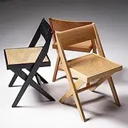 Wood Folding Chair, Folding Rattan Stool for Outdoor Dining, Foldable Stool Chair with Backrest for Patio Balcony Garden Assembly Free(Teal)