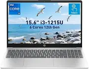 HP 15.6" HD Touchscreen Laptop 15-fd0023dx, Intel Core i3-1215U, 8GB RAM, 256GB SSD, Bluetooth, Wi-Fi, Intel UHD Graphics, Windows 11 Home in S Mode, Natural Silver