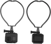 Vaguelly Neck Hanging Stabilizer for Phones Selfie Neck Clamp Bracket Compatible with Phones Durable Material for Hands Vlogging and Recording Black