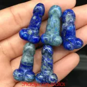 5pcs Natural lapis lazuli jasper male penis skull quartz crystal carved pendant