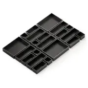 21-Piece Bamboo Drawer Organizer Storage Boxes Set, Wood Tray Junk Drawer Org...