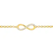 9ct Diamond Infinity Bracelet Tdw=.15ct